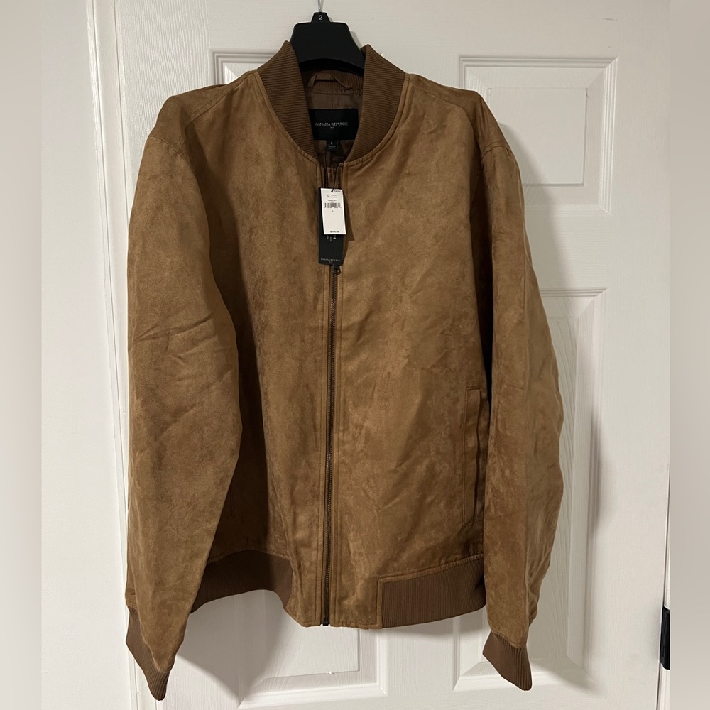 Banana Republic Faux Leather Bomber (L)